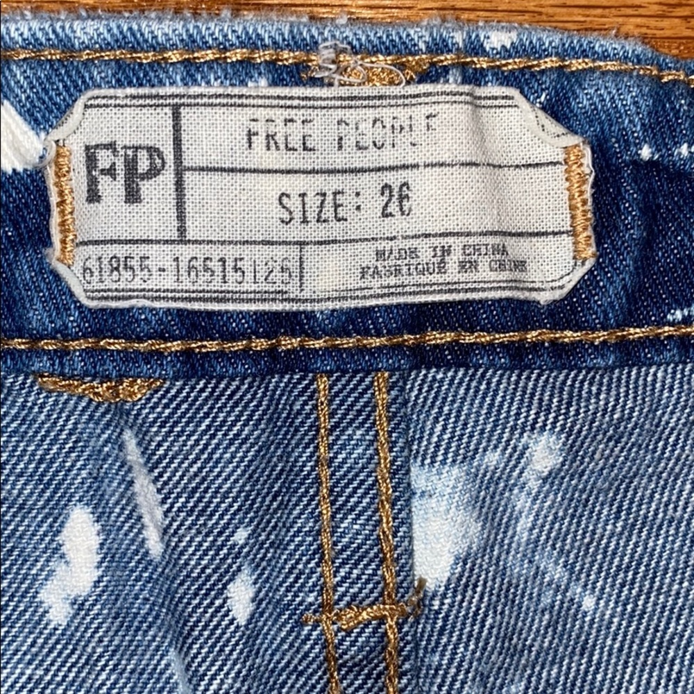 Free People Red/White/Blue Jean Shorts - Picture 4 of 6
